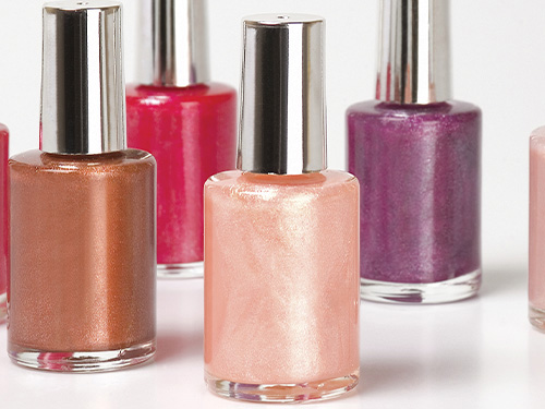 Image of nail polish bottles in multiple colors